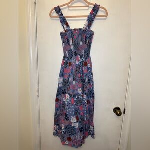 Kate Spade Blue and Pink Floral Maxi Dress